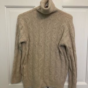 Cream Mix Turtleneck Sweater. Size Large.